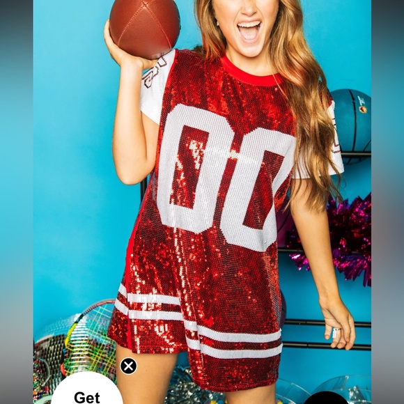QUEEN OF SPARKLES Dresses & Skirts - NWT Queen Of Sparkles Red Sequin Jersey
